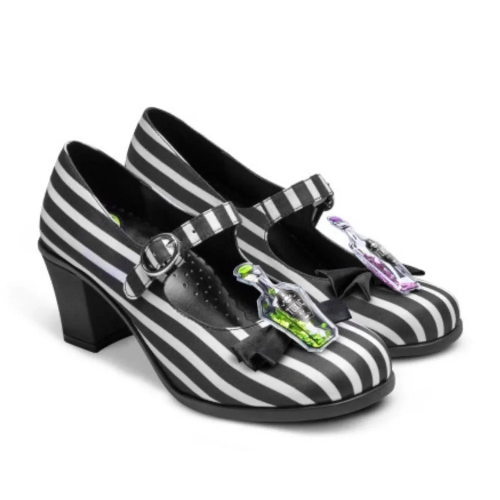 Hot Chocolate Design poison striped mid heels, Us11/HCD41 REMOVED ACCESSORIES - Picture 13 of 14